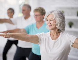 Older adults doing tai chi